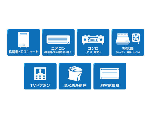 補償対象の設備