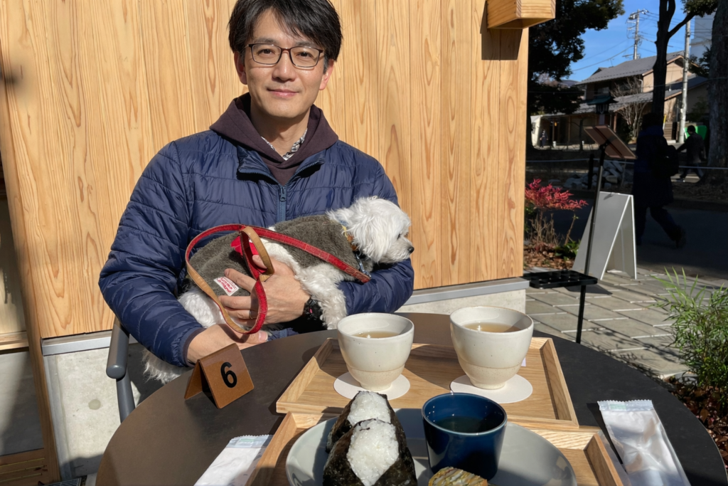 いろはcafe　氷川町屋　テラス席でペットと一緒に